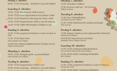 Lenkje til artikkel: Haustfagn 2. - 11. oktober i Ulvik og Eidfjord